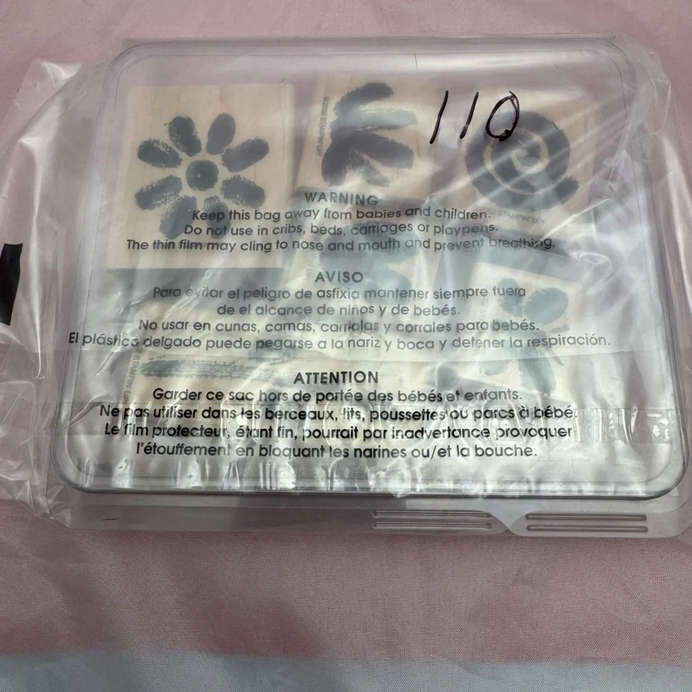 Stampin’ Up! Painted Garden Stamp Set of 6 🌸 Butterfly Flower Heart Spiral